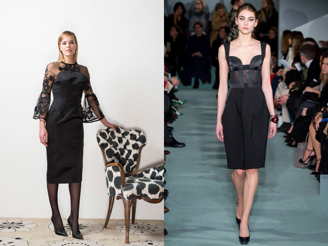 Коктейльные платья черного цвета сезона осень-зима 2016-2017