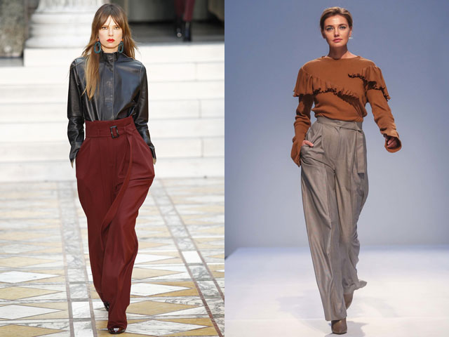Модные брюки с завышенной талией осень-зима 2016-2017