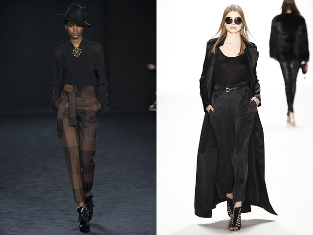 Модные брюки с завышенной талией осень-зима 2016-2017