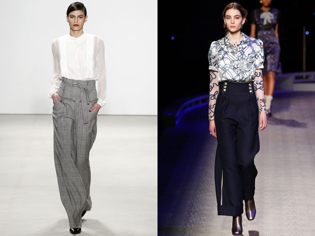 Модные брюки с завышенной талией осень-зима 2016-2017