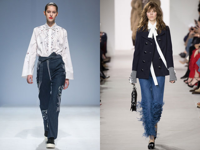 Модные джинсы в необычном стиле