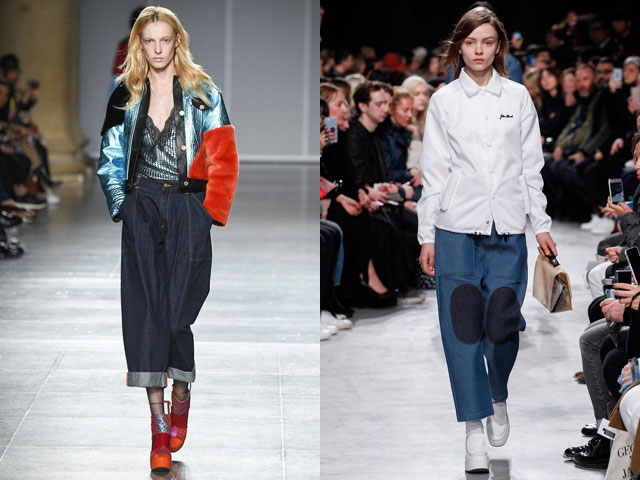  Модные джинсы широкого кроя