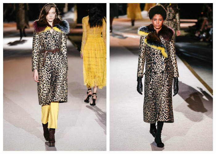Модные пальто 2017 с принтом леопард, фото.