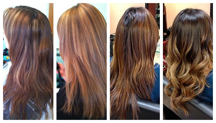 Брондирование волос на темные волосы, фото до и после процедуры