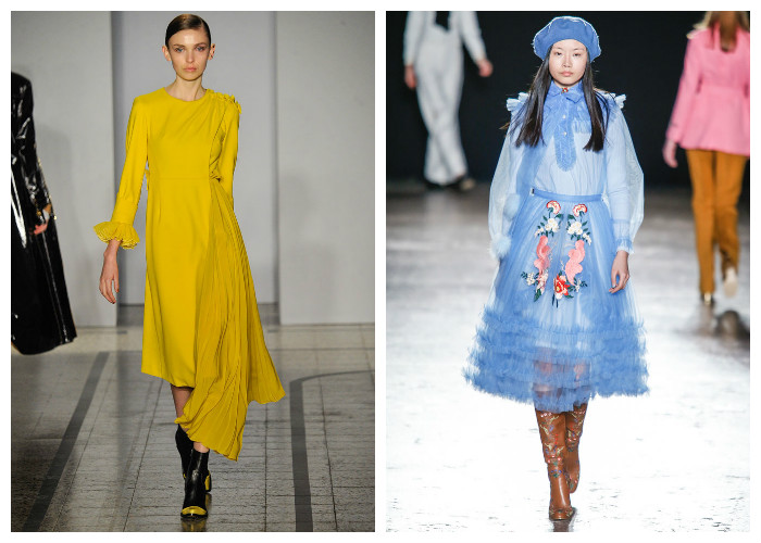 Модные платья 2017, фото. Тенденция: яркие цвета.