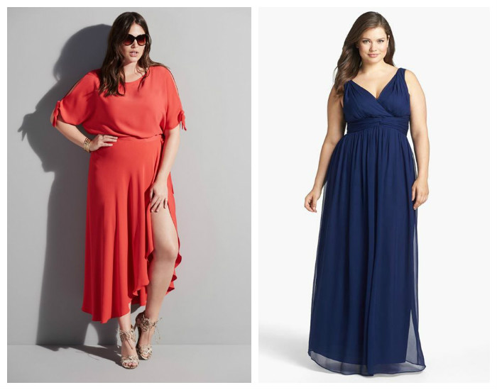 Платья для полных девушек / женщин, фото. Греческий стиль.