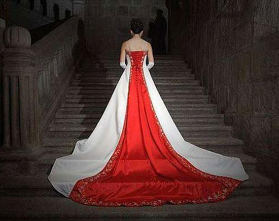Красное подвенечное платье 2016 фото
