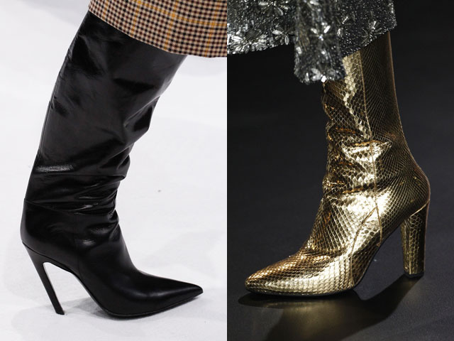 Модные сапоги на высоком каблуке осень-зима 2016-2017