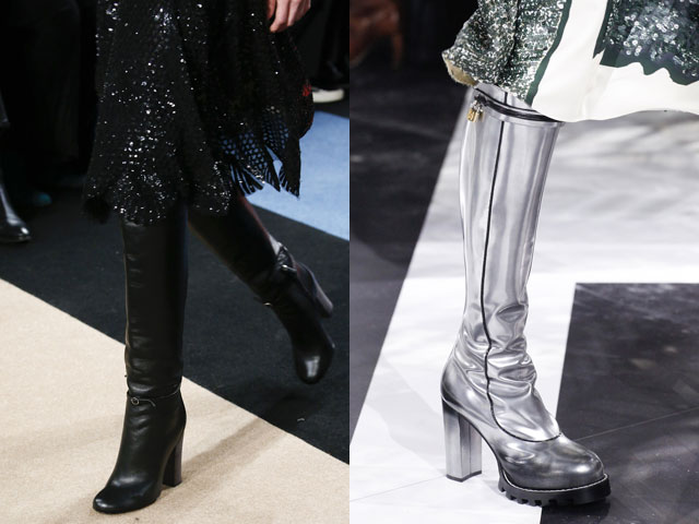 Модные сапоги на высоком каблуке осень-зима 2016-2017