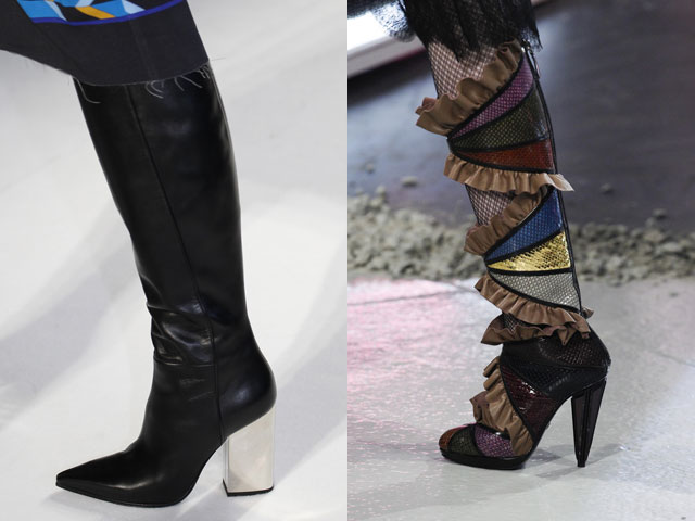 Модные сапоги на высоком каблуке осень-зима 2016-2017