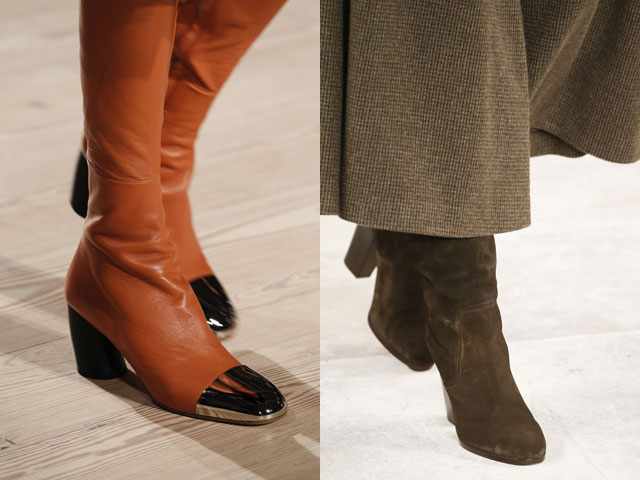 Сапоги с овальным носком