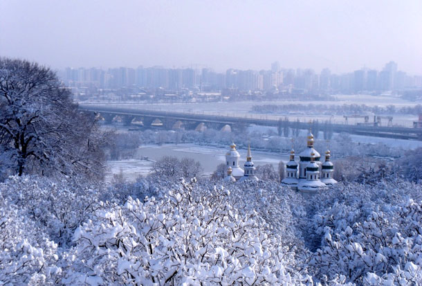Зимний Киев на Новый год