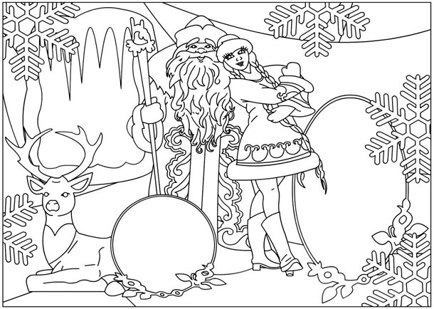 Стенгазета "Дед Мороз и Снегурочка"