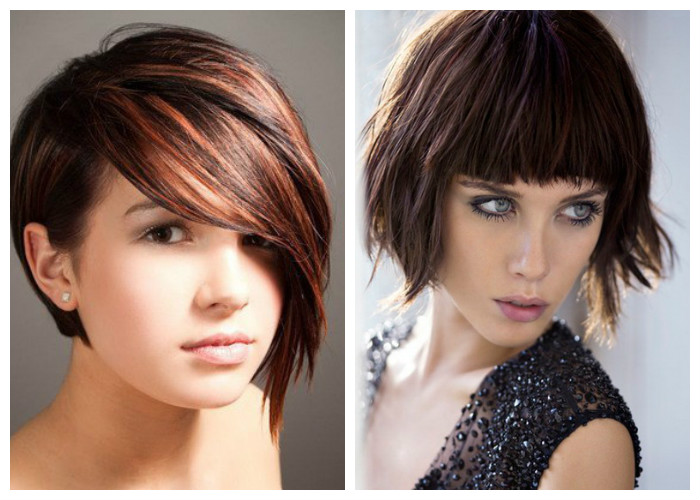 Стрижка боб на короткие волосы с челкой, фото