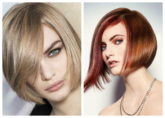 Стрижка боб на короткие прямые волосы, фото