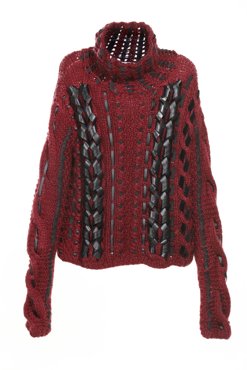 Модный бордовый свитер тренд сезона из коллекции Altuzarra..