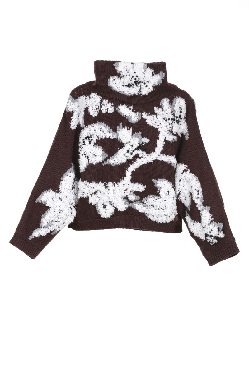 Модный укороченый свитер тренд сезона из коллекцииBrunello Cucinelli .
