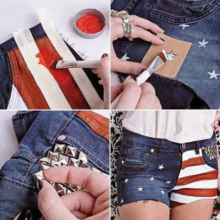 Фото джинсовых шорт из старых джинсов своими руками