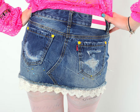 Фото джинсовых юбок из старых джинсов своими руками