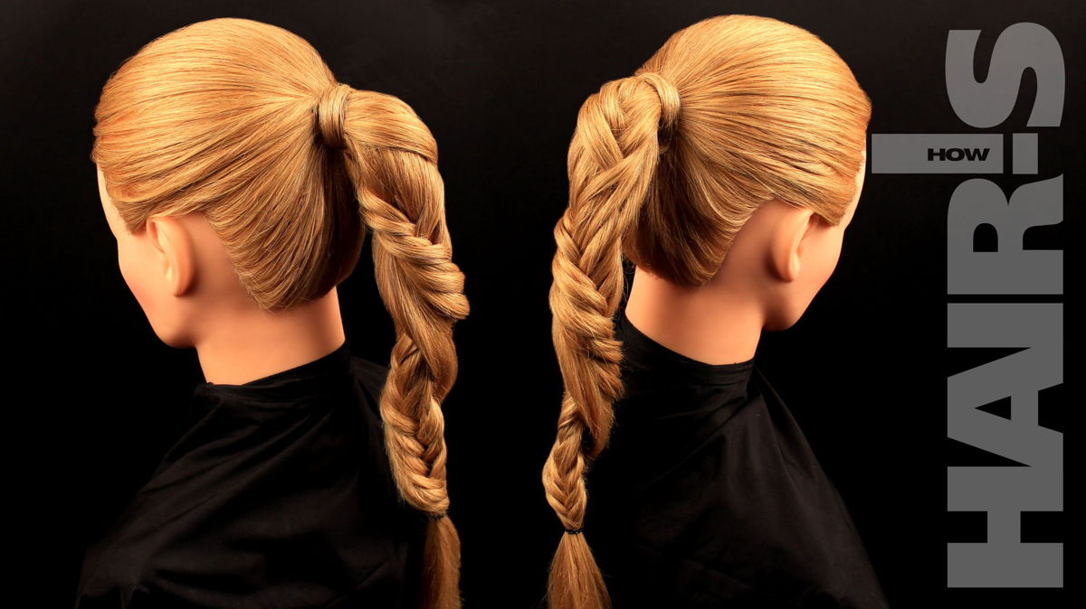 На фото: модное плетение косы со средними волосами -оригинальная коса на средние волосы.