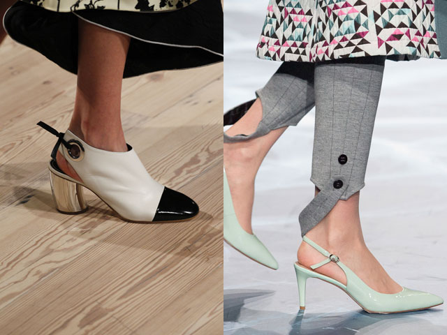 Модные туфли с открытой пяткой