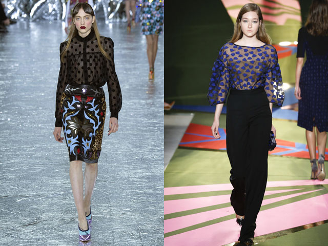 Блузы и рубашки из прозрачных тканей сезона осень-зима 2016-2017