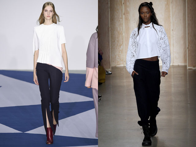 Асимметрия в блузах и рубашках 2016-2017