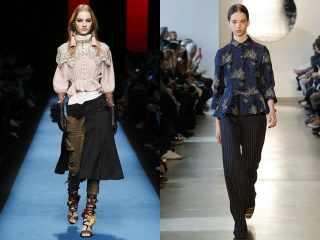 Модные блузы-пеплум