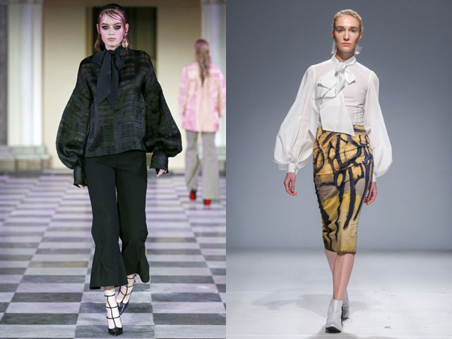 Модные блузы с бантом 2016-2017