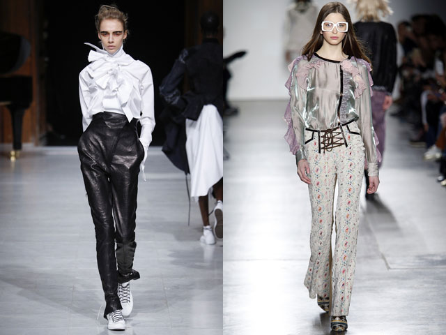 Модные блузы с воланами и рюшами