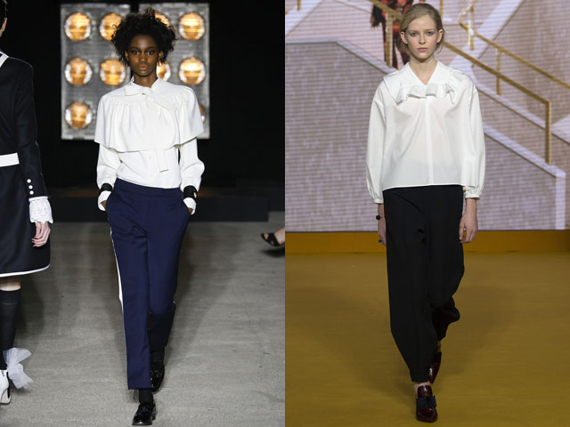 Модные блузы с воланами и рюшами