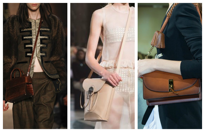 Модные сумки через плечо осень – зима 2016 – 2017, фото. 