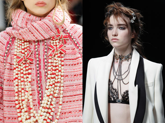 Многослойные украшения сезона осень-зима 2016-2017