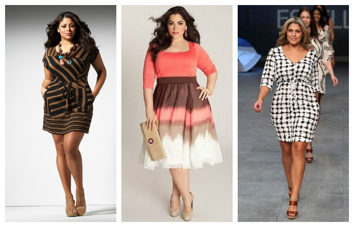 Платья с модным геометрическим принтом и полоской больших размеров, фото