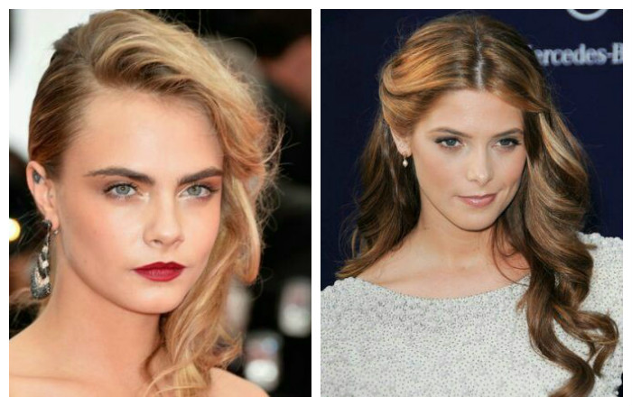 Прически, уложенные на один бок, на длинные волосы, фото