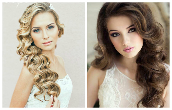 Прическа с распущенными длинными волосами, фото