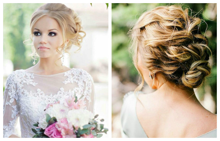 Свадебная прическа с плетением на длинные волосы, фото