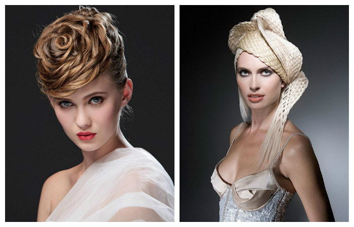 Креативные свадебные и вечерние прически, фото