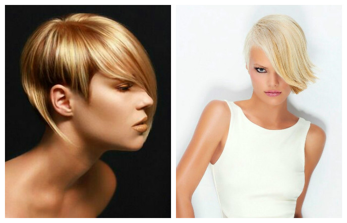 Асимметричные стрижки на короткие волосы, фото