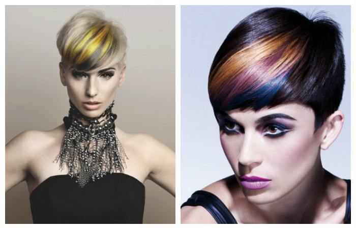 Стильное окрашивание короткой стрижки, фото