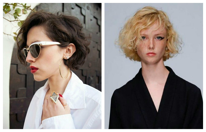 Стрижка каре на вьющиеся короткие волосы, фото