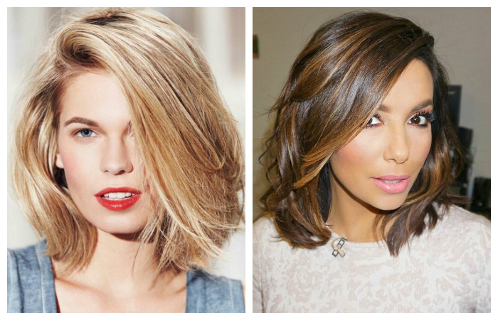 Модная укладка каре на один бок, фото