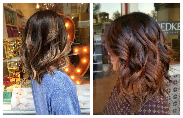 Модное окрашивание стрижки каре.