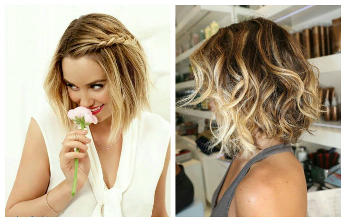 Стрижки на короткие волосы с заплетенными косами