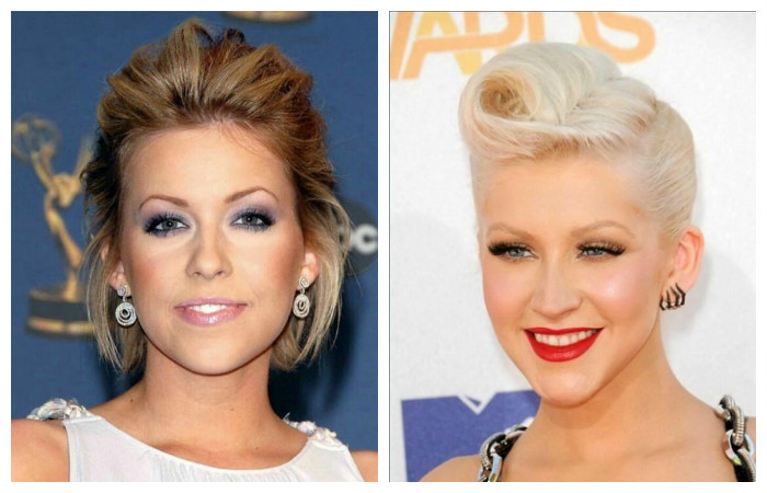 Укладка волос наверх или назад, фото