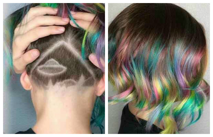 Стрижки с выстригом сзади