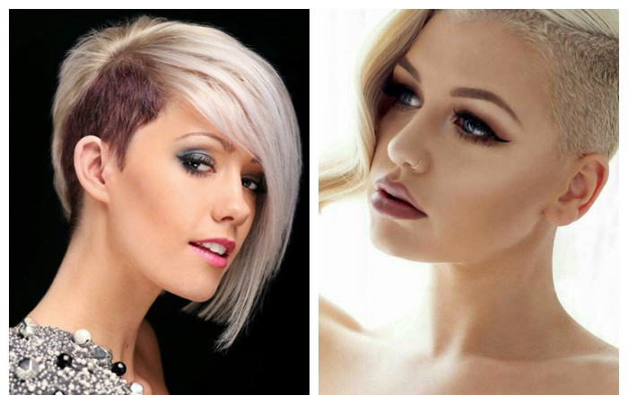 Модные стрижки с выстригом на короткие волосы, фото с примерами