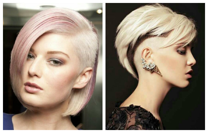 Модные стрижки с выстригом по бокам