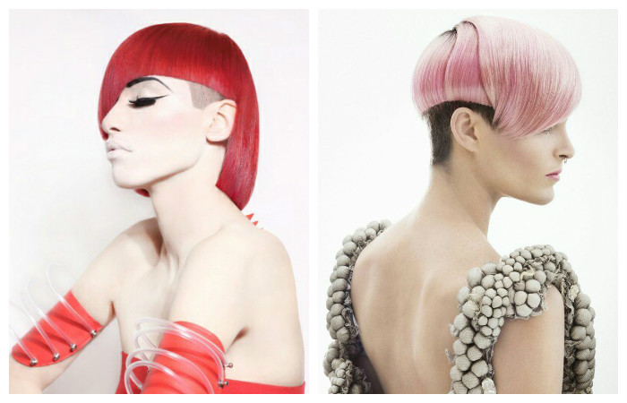 Модные стрижки с выстригом на короткие волосы