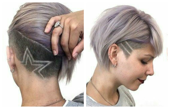 Модные стрижки с выстригом на короткие волосы